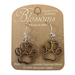 Pawprint Blossoms Wood Earrings