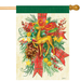 Floral Reindeer Icon Banner Flag
