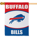 Buffalo Bills White Suede Banner Flag