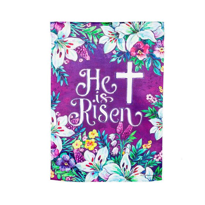 Easter Cross Spring Flowers Banner Flag
