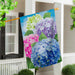 Multicolor Hydrangeas Suede Banner Flag