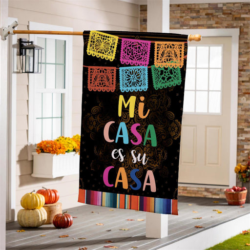 Mi Casa Es Su Casa Suede Banner Flag