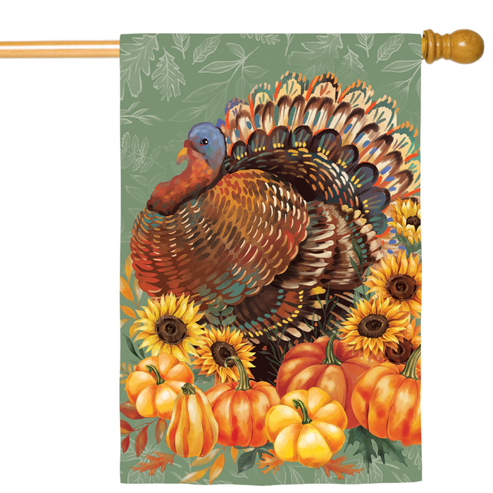 Grateful Gatherings Turkey Banner Flag