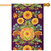 Fall Flower & Pumpkin Patterns Banner Flag
