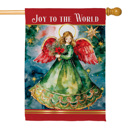 Joy To the World Angel Banner Flag