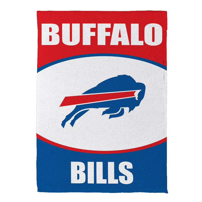 Buffalo Bills White Suede Banner Flag