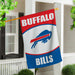 Buffalo Bills White Suede Banner Flag