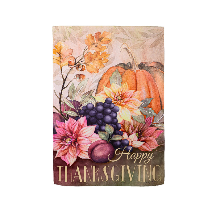 Happy Thanksgiving Suede Banner Flag