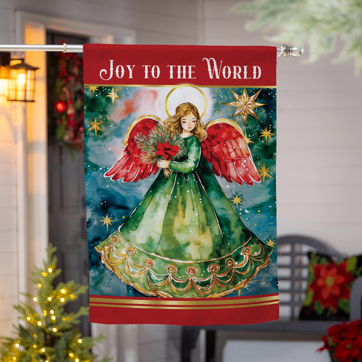 Joy To the World Angel Banner Flag