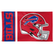 Buffalo Bills flag with helmet design on a red background