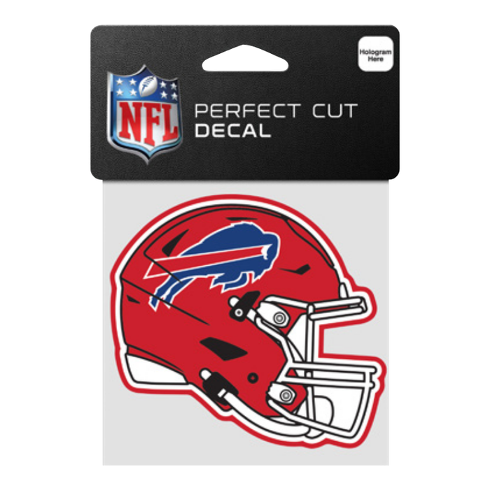 4x4" Buffalo Bills Red Helmet Perfect Cut Logo Decal