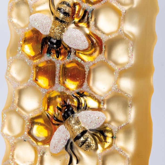 Sparkly Honeycomb Glass Ornament