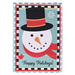 Happy Holidays Snowman Garden Flag