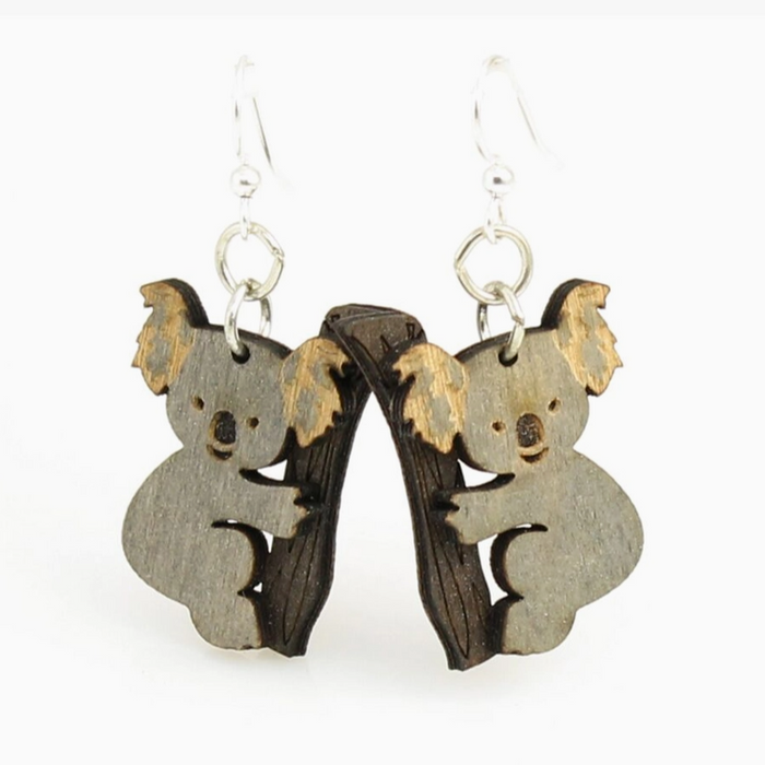 Koala Wood Earrings
