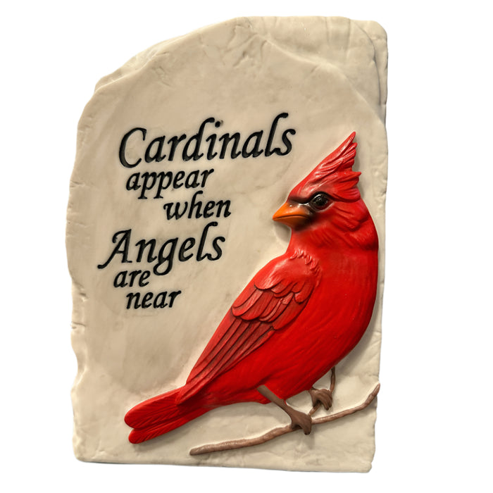 Cardinals Appear Garden Statue