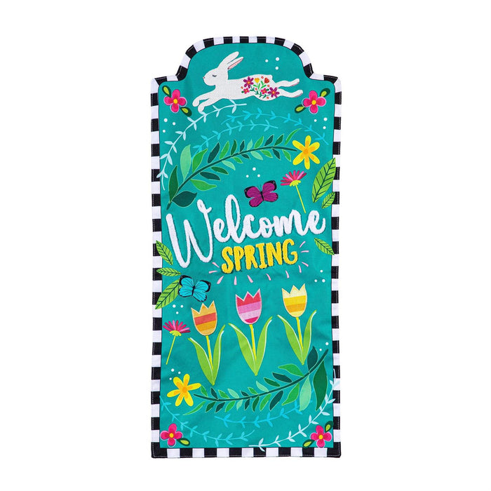 Welcome Spring Bunny Long XL Garden Flag