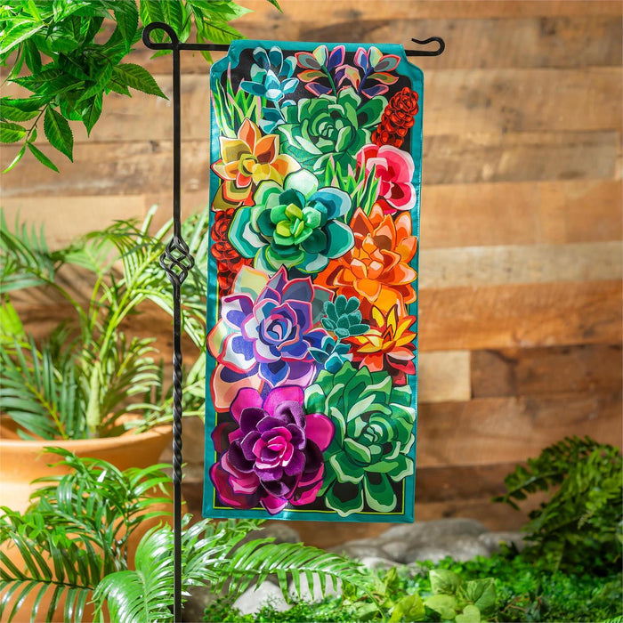 Summer Succulents Long XL Garden Flag