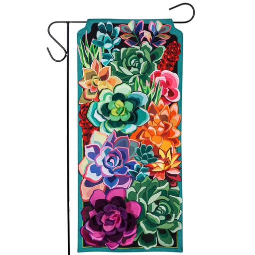 Summer Succulents Long XL Garden Flag