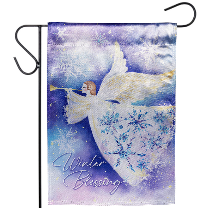 Season to Sparkle Angel Garden Flag