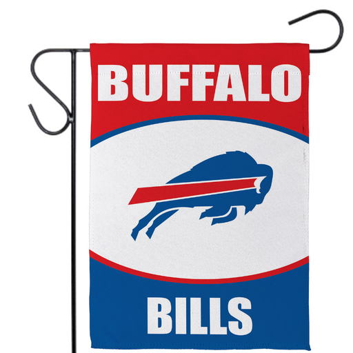Buffalo Bills White Suede Garden Flag