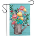 Summer Floral Watering Can Garden Flag