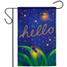 Lightning Bug Hello Garden Flag