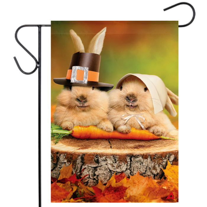 Bunny Pilgrims Garden Flag