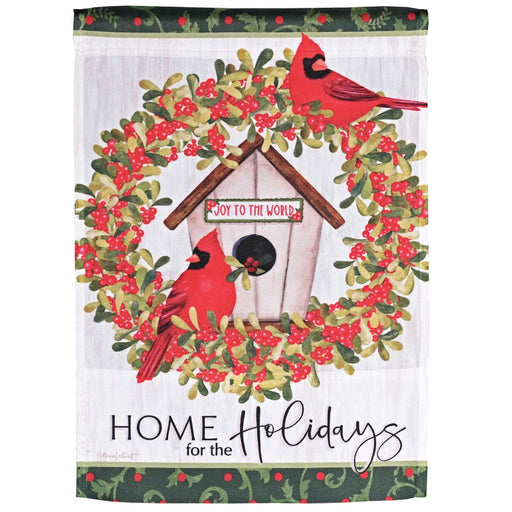 Home for the Holidays Cardinal Banner Flag