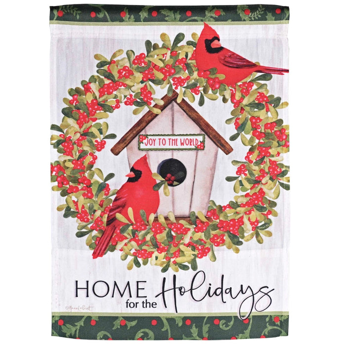 Home for the Holidays Cardinal Banner Flag