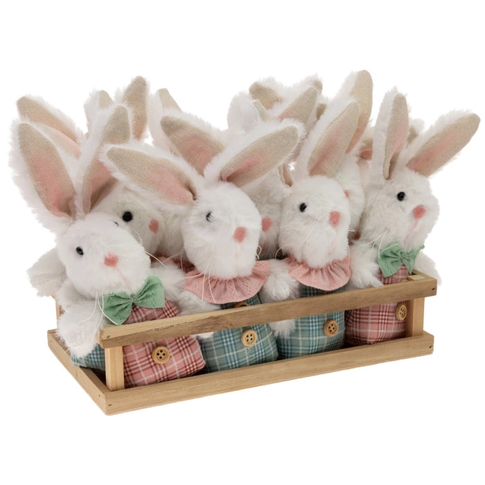 Plaid Bunny Plush Ornament