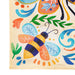 closeup of Patterned Bee Linen Garden Flag