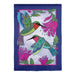 Colorful Hummingbirds Linen Garden Flag