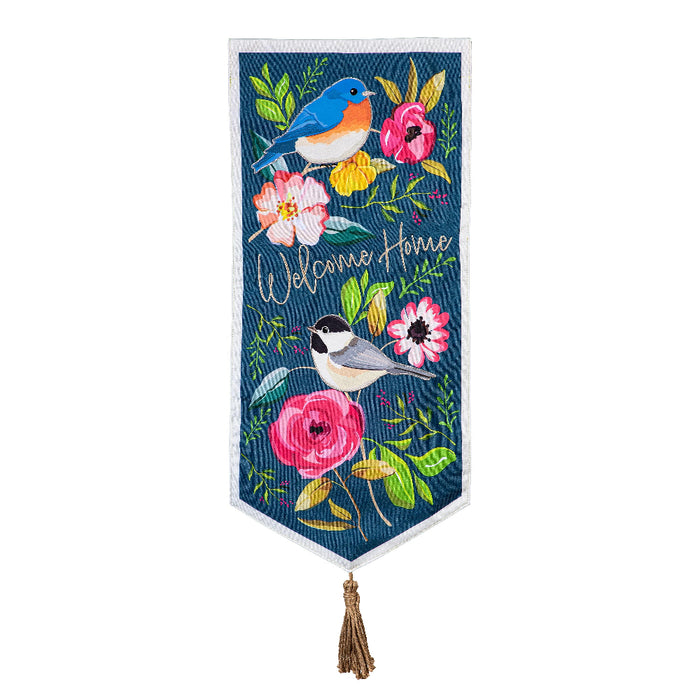 Welcome Home Songbirds Long XL Garden Flag