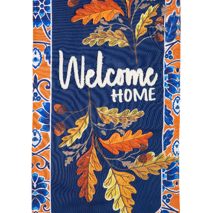 Fall Leaves Welcome Home Long XL Garden Flag