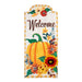 Fall Floral Pumpkin Long XL Garden Flag