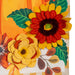 Fall Floral Pumpkin Long XL Garden Flag