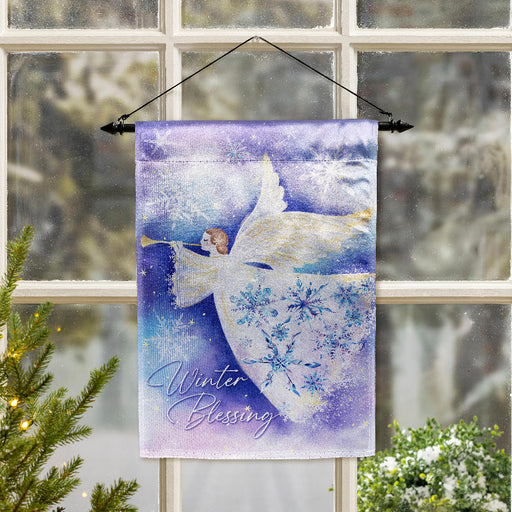 Season to Sparkle Angel Garden Flag