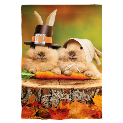 Bunny Pilgrims Garden Flag