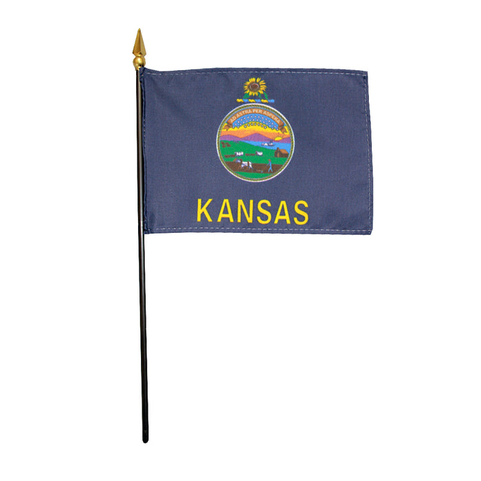 4x6" Kansas Stick Flag