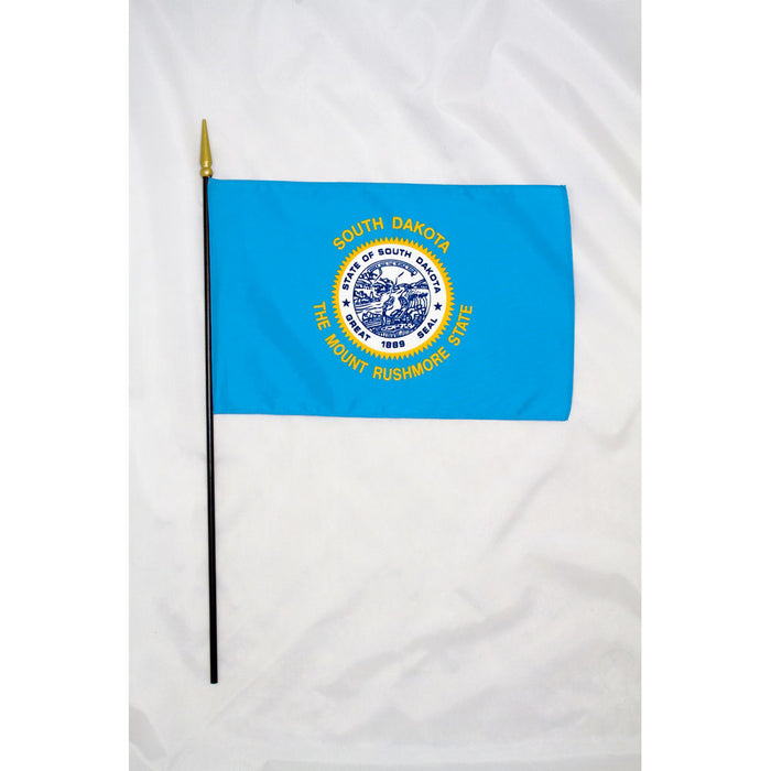 8x12" South Dakota Stick Flag - Made in USA