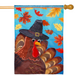 Turkey Time Applique Banner Flag