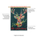 Patterned Reindeer Applique Banner Flag