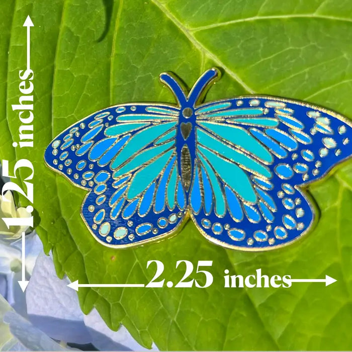Blue Morpho Butterfly Enamel Lapel Pin