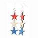 4th of July Stars Wood Earrings