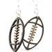 Football Cutout Wood Earrings