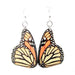 Monarch Butterfly Wood Earrings