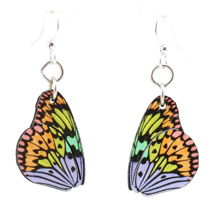 Brilliant Butterfly Wood Earrings