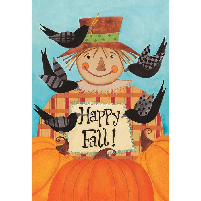 Happy Fall Scarecrow Banner Flag