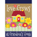 Love Grows at Grandma's Burlap Flag
