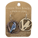 Blue Jay on Branches Wood Earrings